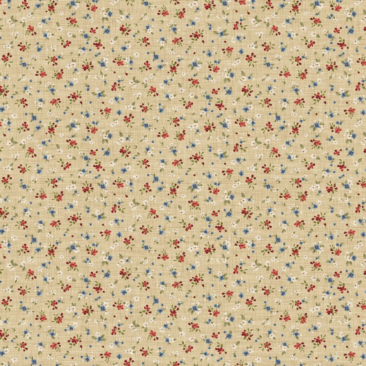 Fabric Northcott Beige Multi Floral Toss Farmhouse Sampler by the Quarter Yard 28605-12